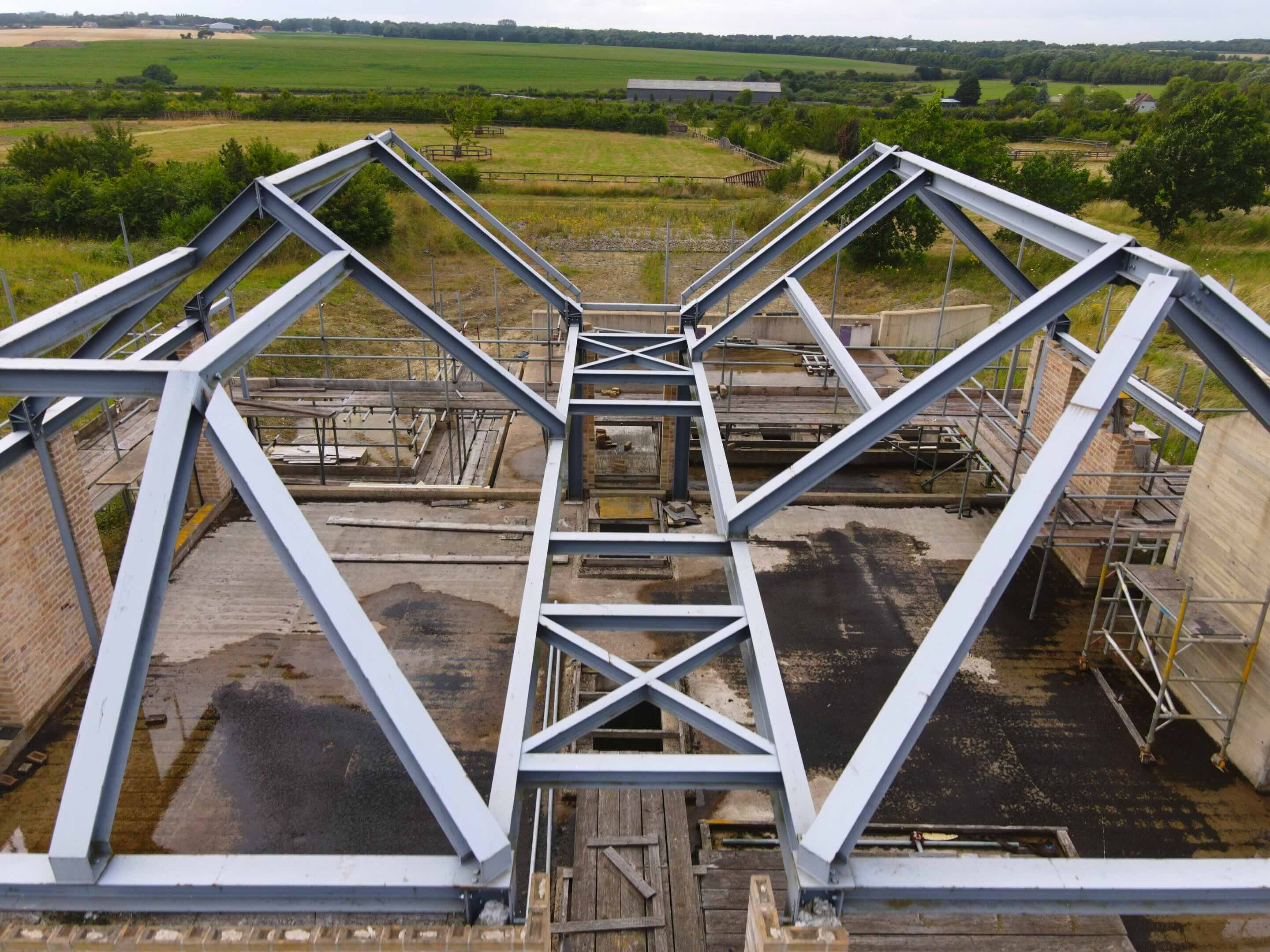 Aerial photography service of construction site for mapping